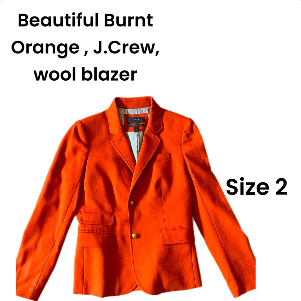 Burnt orange, J.Crew, wool blazer